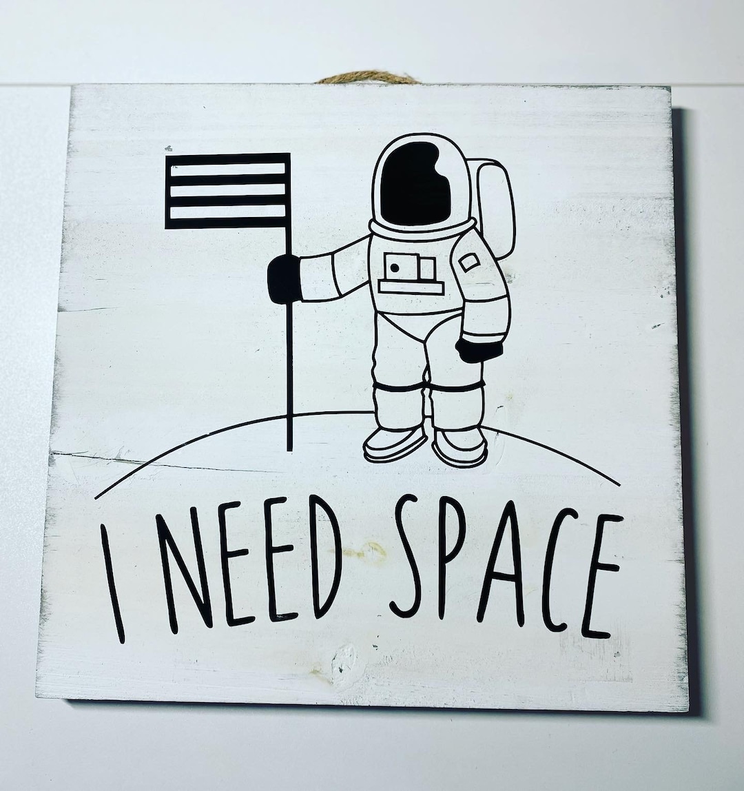 Space Themed Wall Decor - Wooden Sign - Etsy
