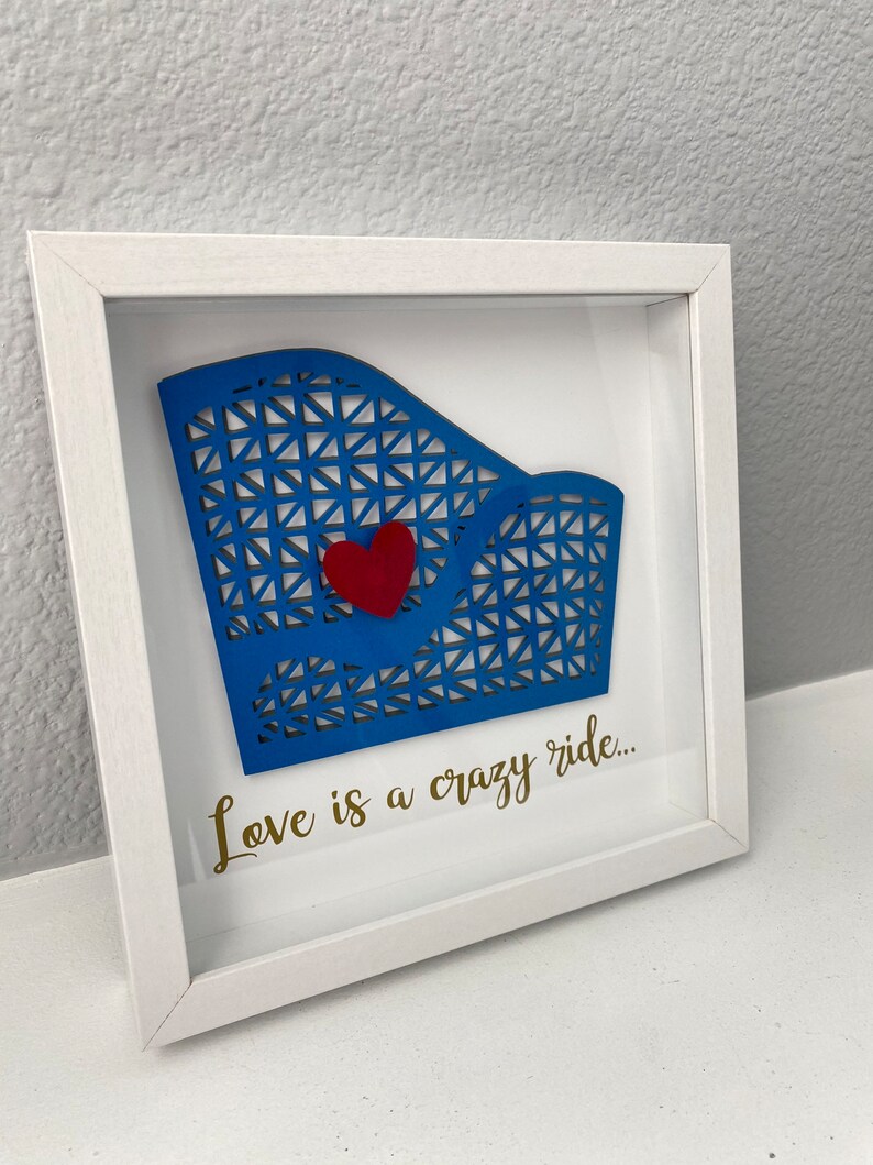 Lover Ride Art Roller Coaster of Love - Framed Art - Etsy