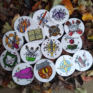 Dungeons and Dragons Vinyl Class Stickers