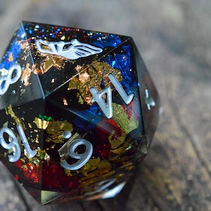 Sparking Bonfire, 40mm chonk-Resin Tabletop RPG Dice