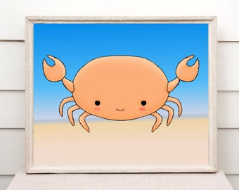 Crab Nursery Art Print | Kids Room Decor (Digital Download)