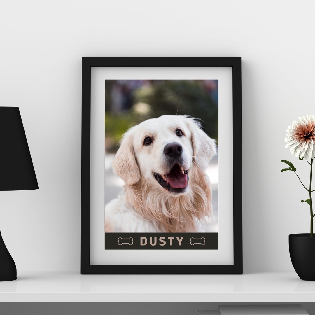 Personalized Pet Portrait Wall Art, Custom Dog or Cat Print (digital ...