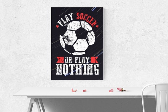 Kids Play Soccer Wall Art Printable Digital Art Print Etsy