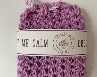 handmade crochet cotton soap saver eco gift exfoliates