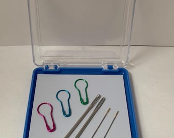 Magnetic Needle Minder Case: Craft Tool Organizer with Needles & Stitch Markers