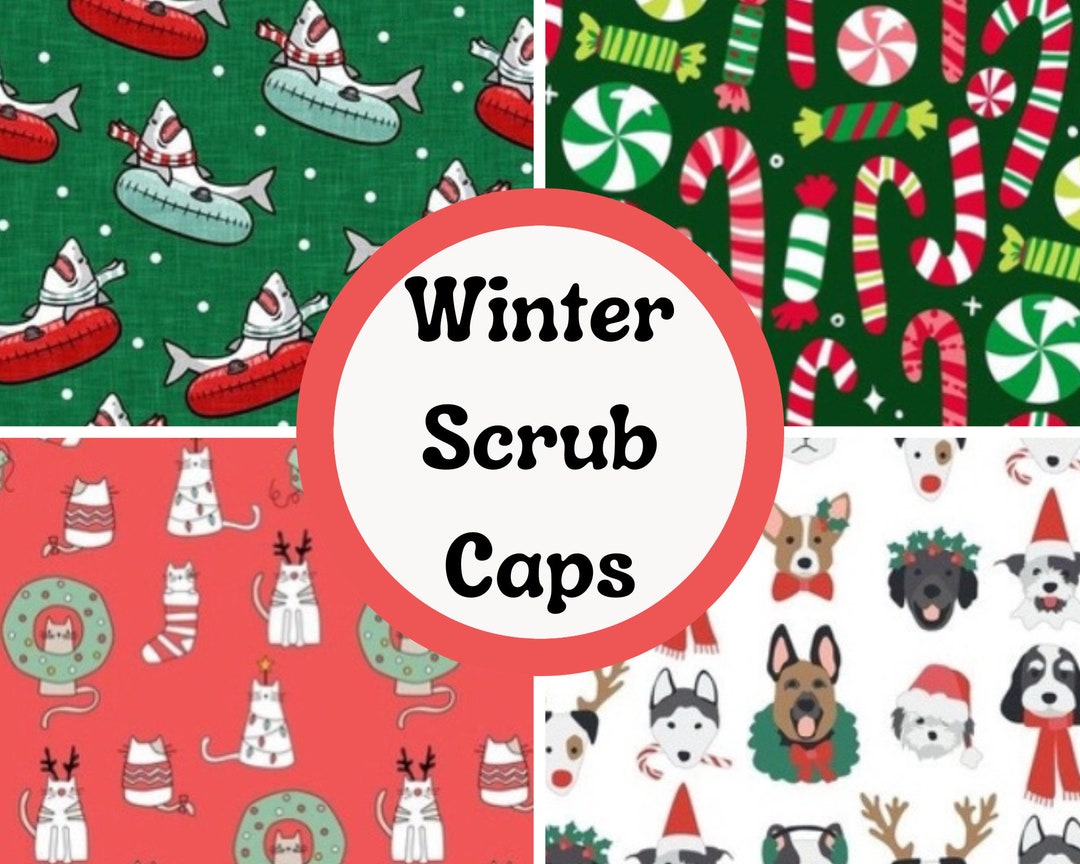 Christmas Scrub Caps, WINTER SCRUB CAPS, Holiday Scrub Caps, Surgical