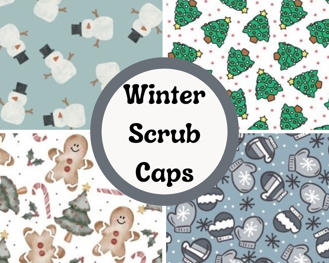 Christmas Scrub Caps, WINTER SCRUB CAPS, Holiday Scrub Caps, Surgical