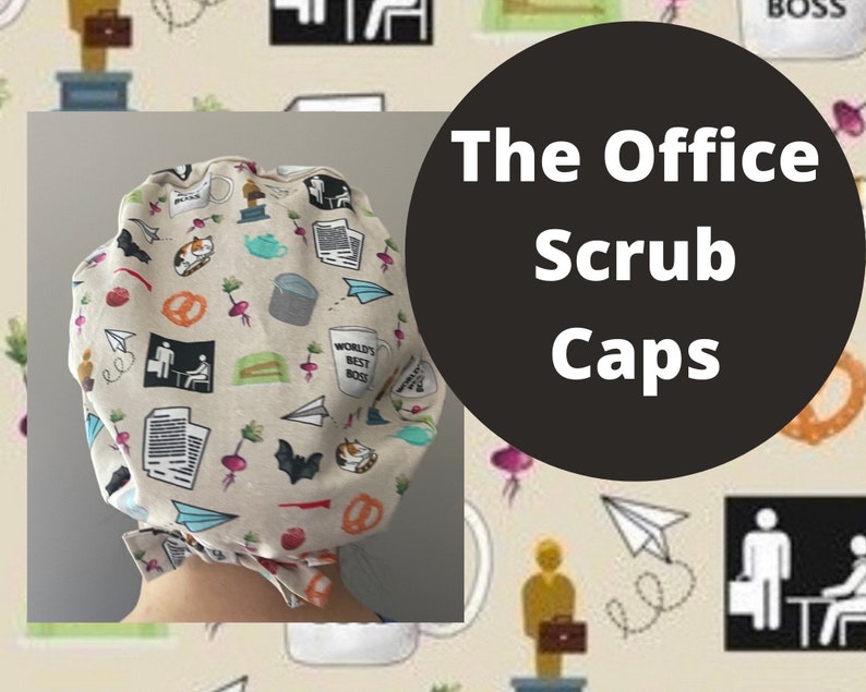 OFFICE Scrub Caps Funny Scrub Caps Surgical Cap Ponytail Etsy