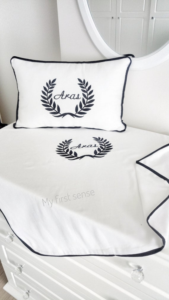 personalized baby pillow and blanket