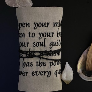 Bestickte Leinen-Tarot-Lesung, Tarot-Lesung, Tarot-Tasche, Tarot-Lesung, Tarot-Tasche, Tarot-Lesung, Tarot-Tasche aus Leinen