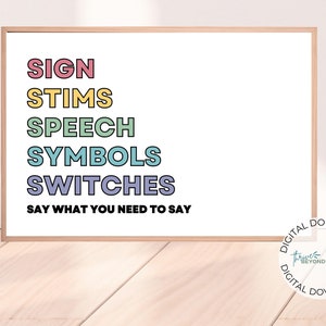 Impressão de Comunicação AAC: Decoração Inclusiva para Sala de Aula (Download Digital)