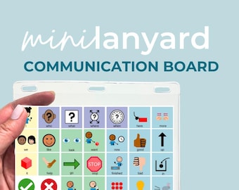 Mini Core Communication Board: Travel AAC Lanyard