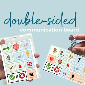 Mini Core Communication Board for Lanyards | AAC Board for SLPs & Special Education | Visual Support for Nonverbal Communication