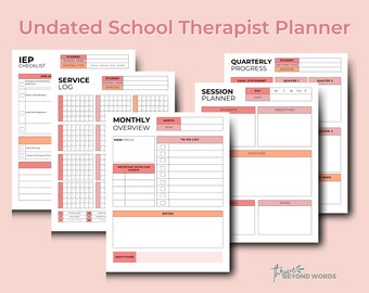 Printable Planner for School-Based Therapists | IEP Planner | Special Education Teacher Organizer