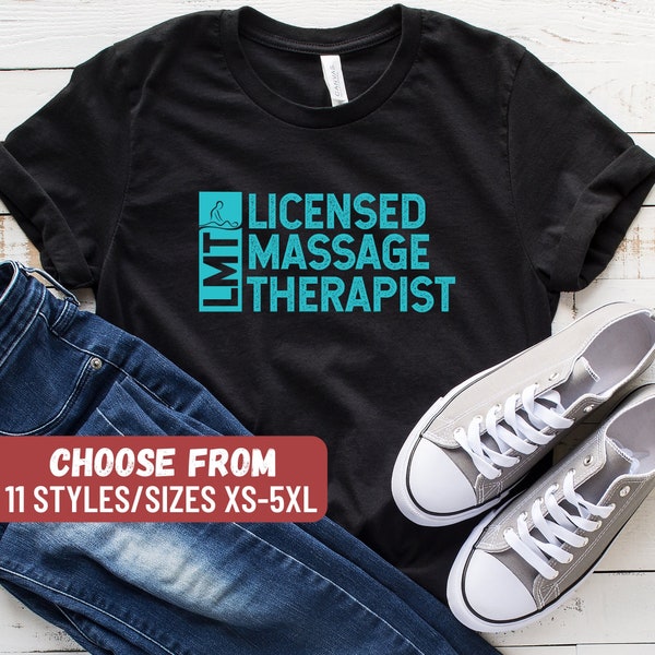 Camiseta de terapeuta de masaje LMT con licencia, camisa de terapeuta de masaje divertido, terapia de masaje, camisa de masaje, camisa de masajista, camisa de spa, masaje