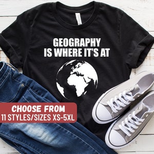 Chemise de professeur de géographie, étudiant en géographie, professeur de géographie, cadeau de géographe, chemise d'amant de géologie, chemise d'études sociales, étude sociale