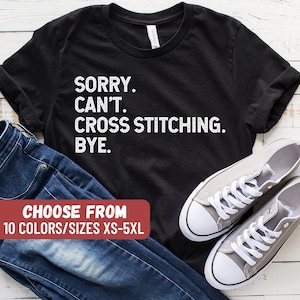 Camiseta de punto de cruz, regalo de punto de cruz, regalo para amantes del bordado, camiseta de bordadora, camiseta divertida para abuela, regalo para abuela, camiseta de costura