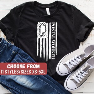 Camiseta de cartero, regalo para cartero, camiseta de correos, camiseta divertida de cartero, camiseta de cartero con bandera estadounidense
