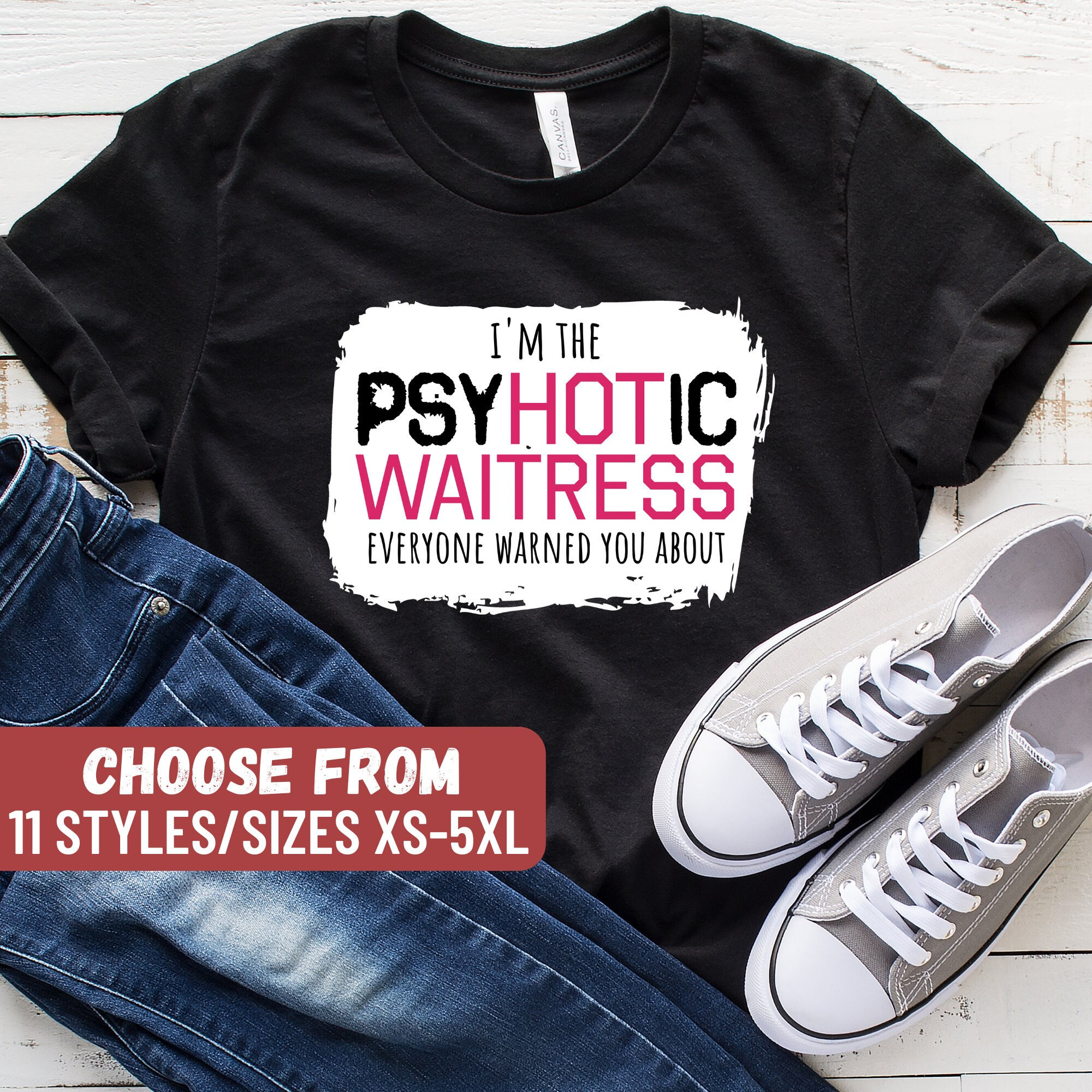 Funny waitress shirts cheap