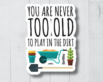 Funny Gardening Sticker, Cute Gardening Decal, Plant Stickers, Garden Gift, Gardening Lover, Botanical Stickers, Garden Lover, Plant Gift