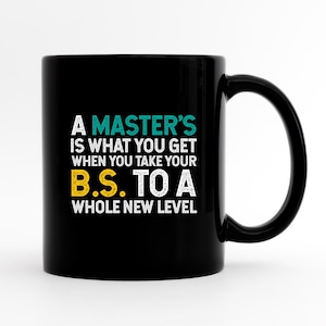Mug master, cadeau de remise des diplômes, cadeau master, tasse à café master, tasse à café de remise des diplômes, tasse à café de master