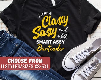 Camiseta divertida de camarero, regalos de camarero, camiseta de camarero, amante de los camareros, soy un camarero elegante, descarado y un poco listo.