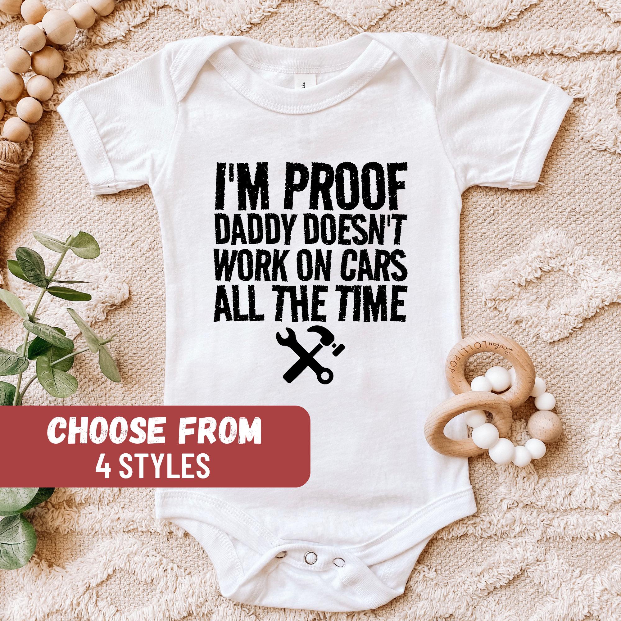Mechanic Baby Bodysuit, Baby Announcement Mechanic Gift, Baby