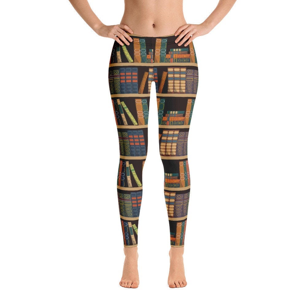 Book Leggings V3 Funny Reading Leggings Book Leggings Book Etsy