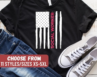 Lustiges Sozialarbeiter Shirt, Sozialarbeiter Geschenk, Sozialarbeit Shirt, Sozialarbeit graduierter Ratgeber Shirt, Sozialarbeiter Flagge T-Shirt