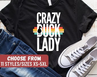 Camiseta de pato, regalos para amantes de los patos, camiseta divertida de pato, dueño de un pato, camiseta de pato para mujer, camisetas de pato, camiseta de la loca de los patos