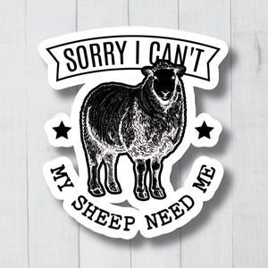 Funny Sheep Sticker, Sheep Animal Stickers, Cute Sheep Sticker, Sheep Decal, Sheep Lover, Barn Animals, Sheep Farm Sticker, Sheep Owner