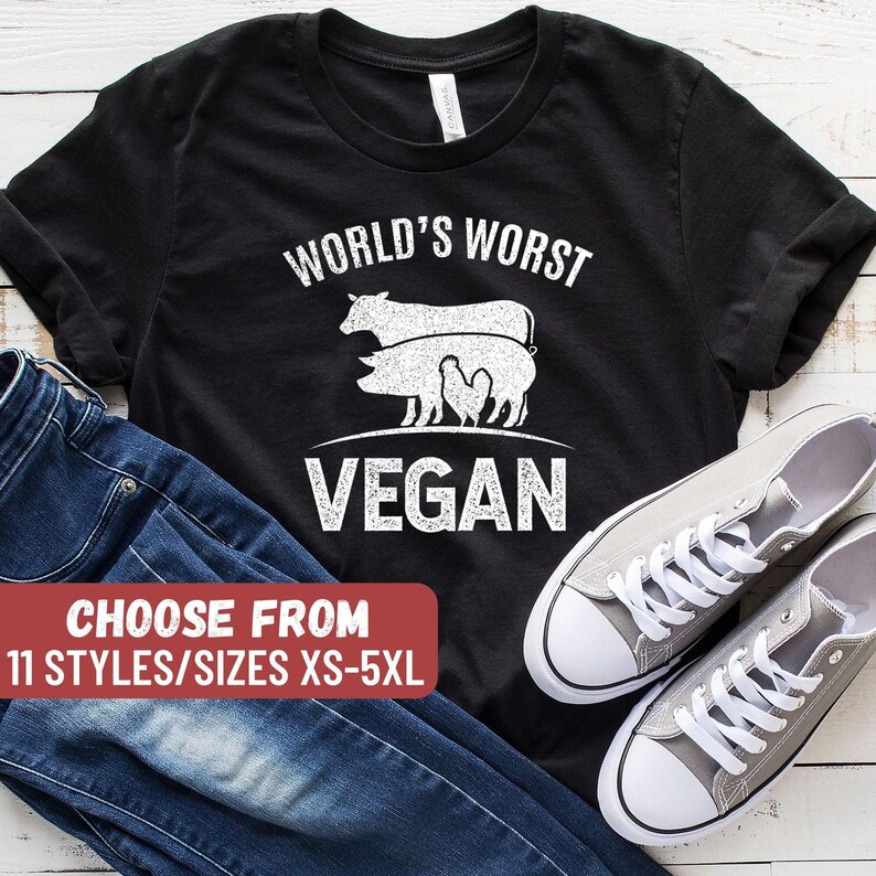 BBQ Shirt, BBQ Gift, Barbecue Shirt, Funny BBQ Gift, Meat Lover Shirt, Barbecue T-Shirt, Gift For Chef, World's Worst Vegan T-Shirt image 1