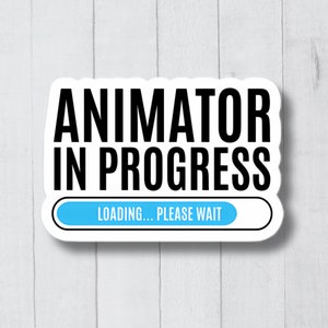 Funny Animator Stickers, Animator Gift, Cute Animator Decals, Animation Stickers, Animation Decals, Animation Gift, Graphic Designer Sticker