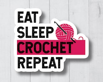Funny Crochet Stickers, Crochet Decal, Crochet Gift, Yarn Stickers, Yarn Gift, Scrapbook Stickers, Planner Stickers, Journaling Stickers