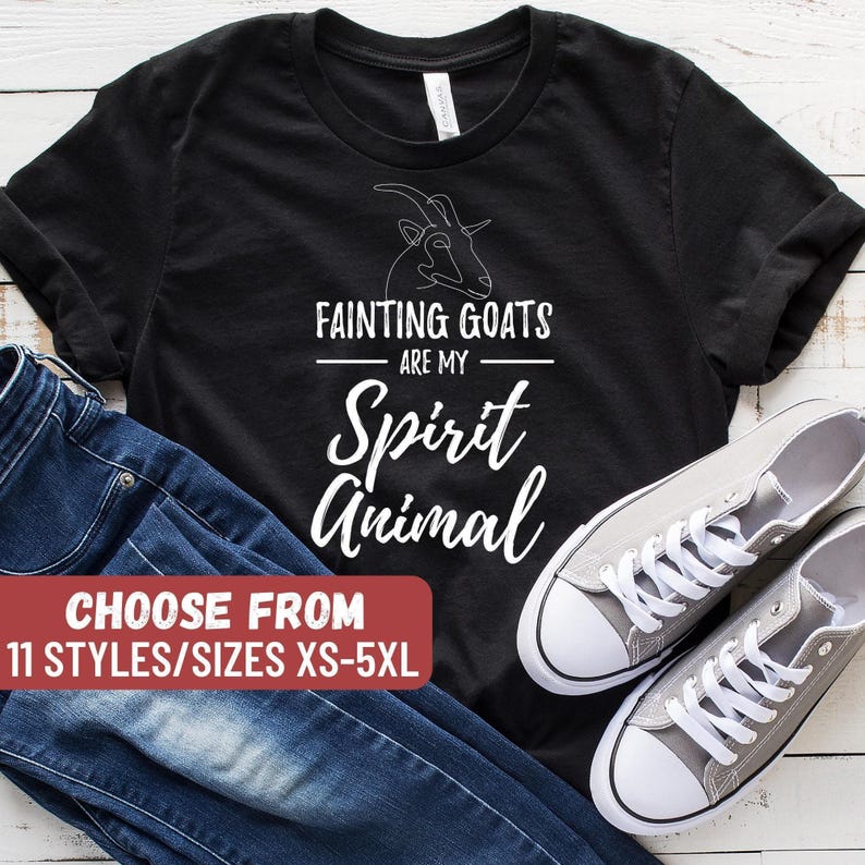 Funny Goat Shirt, Goat Owner Shirt, Goat Gift, Goat Owner Gift, Goat Farmer Gift, Goat Farmer, Fainting Goats Are My Spirit Animal T-Shirt image 1