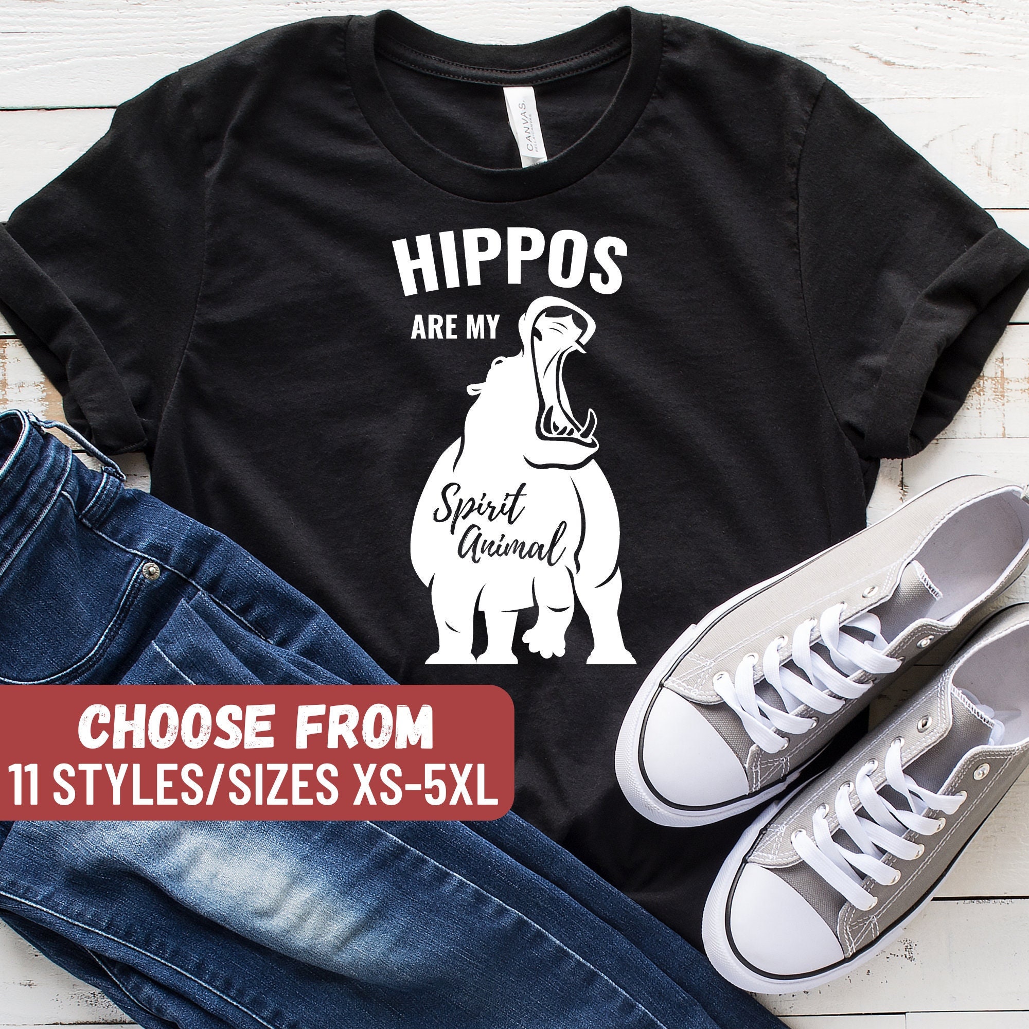 Cute Hippo Shirt Hippos Are My Spirit Animal Gift Unisex T-shirt