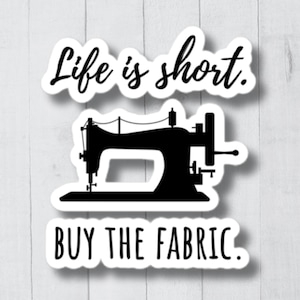 Cute Sewing Stickers, Sewing Machine Sticker, Quilting Sticker, Sewing Machine Decal, Quilt Stickers, Sew Gift, Sew Stickers, Seamstress