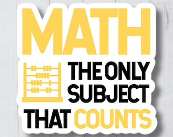 Autocollant drôle de maths, décalcomanie de maths, autocollant de prof de maths, cadeau de prof de maths, autocollant de mathématiques, autocollant de prof de mathématiques, cadeau de maths