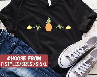 Pineapple Shirt, Pineapple Lover, Pineapple Tee, Pineapple Gifts, Pineapple Top, Funny Pineapple Shirt, Pineapple Heartbeat T-Shirt