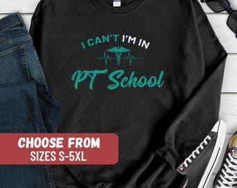 Lustiges Physiotherapie-Sweatshirt, Physiotherapeut-Pullover, DPT-Graduiertengeschenk, PT-Studenten-Pullover, Doktor der Physiotherapie Rundhalsausschnitt