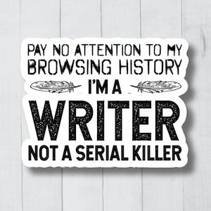 Funny Writer Sticker, Editor Sticker, Cute Writing Stickers, Editing Stickers, Author Stickers, Author Gifts, Writer Gifts, Editor Gifts