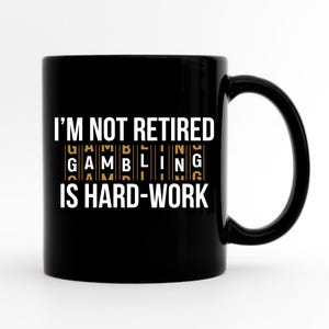 Tazza da gioco, Amante del gioco d&#39;azzardo, Divertente tazza da caffè da poker, Regalo per scommesse sportive, Tazza in ceramica da gioco, Regalo per gli amanti dello sport, Regalo per i fan del casinò