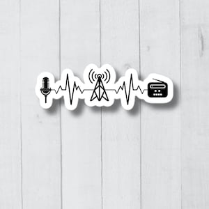 Cute Radio Host Sticker, Amateur Radio Operator Decal, Radio Enthusiast Sticker, Radio Decalss, Amateur Radio Gift, Amateur Radio Stickers