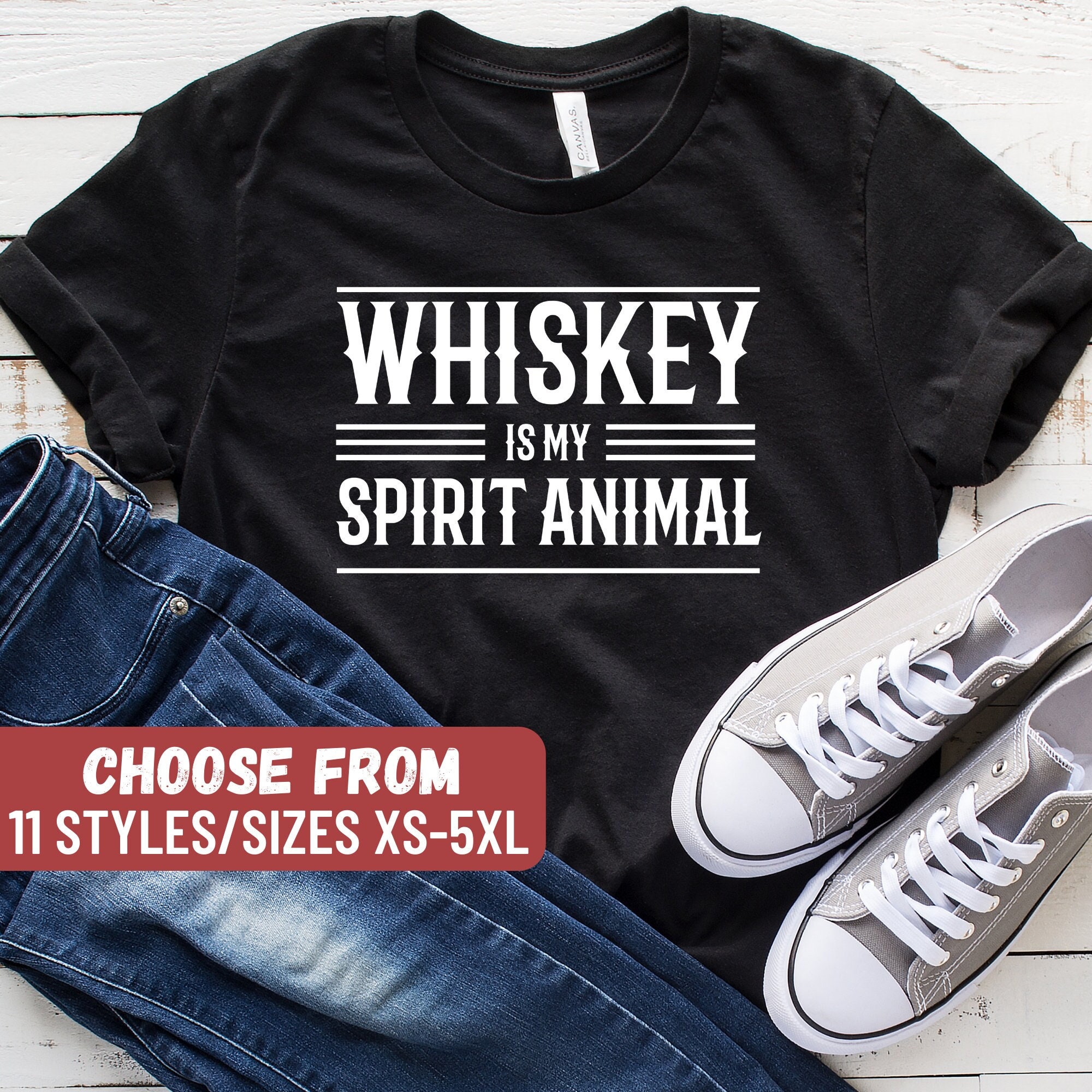 Funny Whiskey Shirt, Whiskey Lover, Whiskey Shirt, Whiskey Gift, Whiskey Drinker, Whiskey Tees, Whiskey Is My Spirit Animal T-Shirt