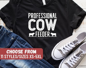 Camiseta divertida de vaca, regalo para amantes de las vacas, camiseta de vaca, regalo para ganadero de vacas, camiseta de vaca linda, camiseta de granjero, camiseta de agricultura, camiseta de alimentador de vacas profesional