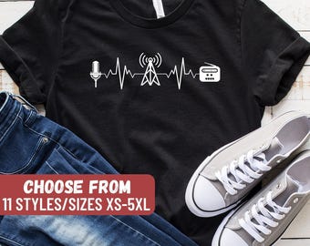 Radio Lover Gift, Radio Shirt, Amateur Radio Shirt, Radio Operator Gift, Radio Operator Shirt, Amateur Radio Heartbeat T-Shirt