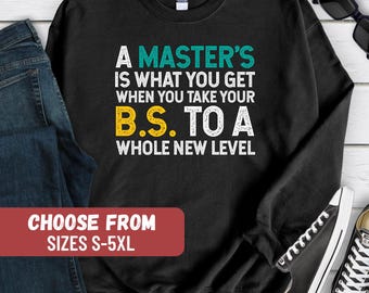 Felpa per laurea magistrale, felpa con cappuccio per scuola di specializzazione, maglione post-laurea, regalo per studenti del master, regalo per laureati, divertente felpa per laurea