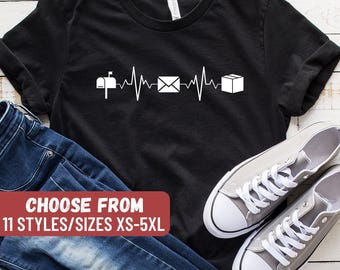 Mailman Heartbeat T-Shirt, Funny Mailman Shirt, Mail Carrier Gift, Funny Postman Shirt, Postal Carrier Shirt, Tank Top, Hoodie