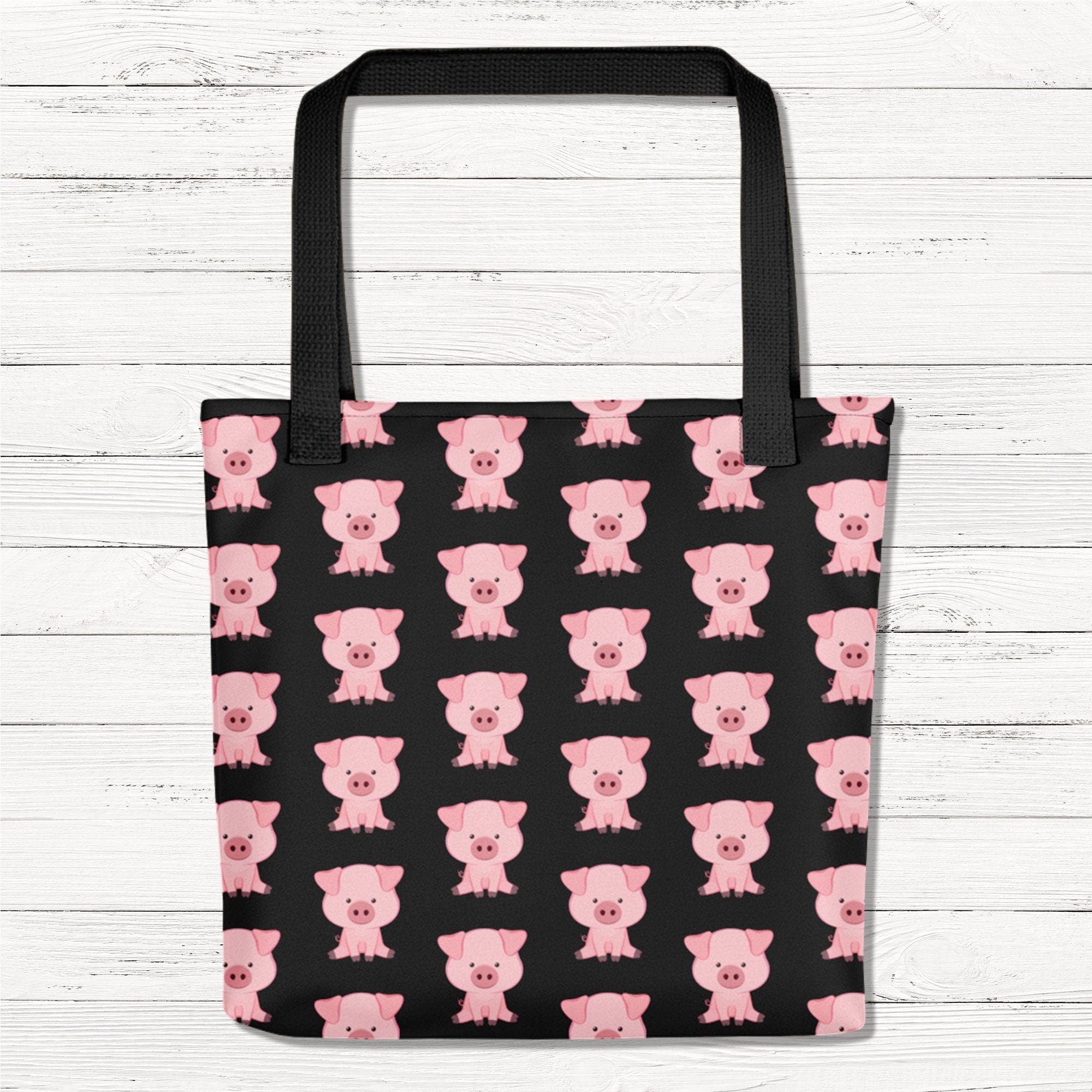 Pig Tote Bag V1 Pig Tote Bag Pig Gift Pig Lover Gift For Etsy