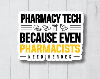 Pharmacy Tech Stickers, Pharmacy Stickers, Pharmacist Stickers, Pharmacist Vinyl Stickers, Pharmacist Gift, Pharmacy Technician Stickers
